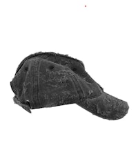 a black baseball cap on a white background